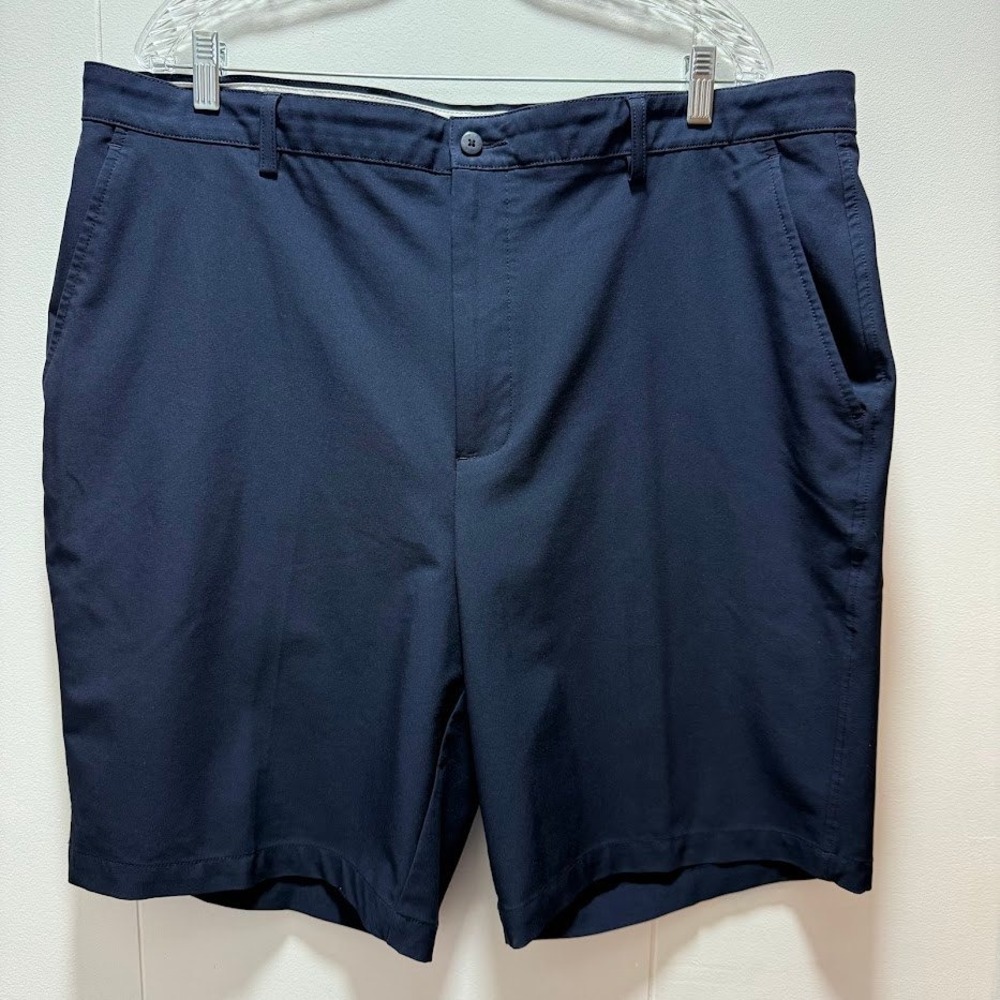 FJ FootJoy Mens Golf Shorts Navy Blue Size 42 Polyester‎ Spandex Performance
